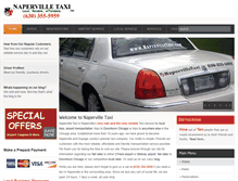 Tablet Screenshot of napervilletaxi.com